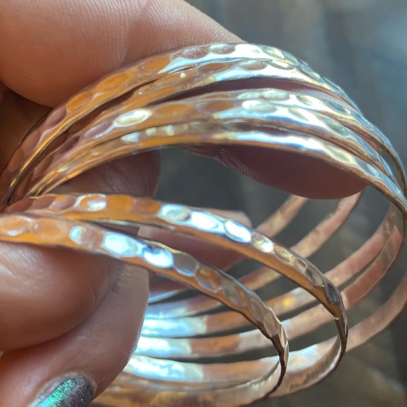 - 7 shiny sterling silver bangle’s .BWOT - Picture 3 of 4